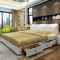 驰友(CHIYOU) 床皮艺床简约现代小户型皮床实木 1.5m床+2柜+3E椰棕床垫