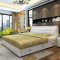 驰友(CHIYOU) 床皮艺床简约现代小户型皮床实木 1.8m床+天然乳胶床垫