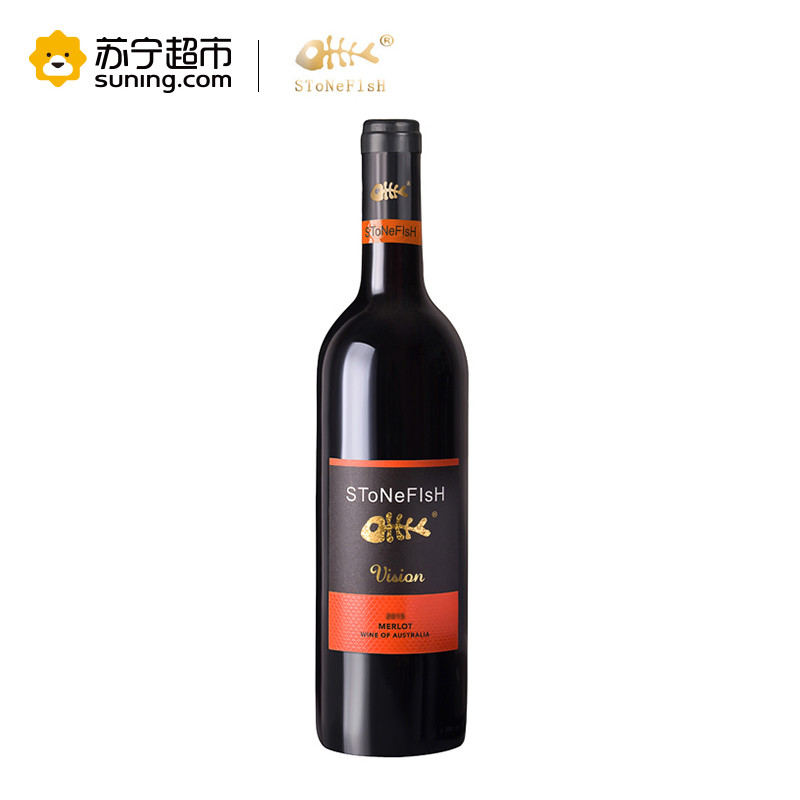 澳洲原瓶进口 石鱼奇幻梅洛干红葡萄酒单只装