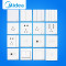 Midea/美的 86型家用开关面板 单双联墙壁电源插座E06雅白 E06象牙白 E06K13一开多控