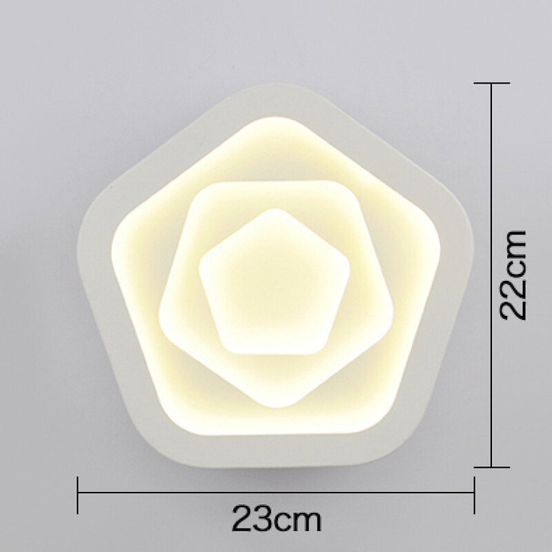 走廊灯过道灯玄关灯led创意进门厅入户衣帽间阳台卧室吸顶壁灯具 A款直径23cm-30瓦LED黄光-6120星