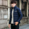 2017冬季男士棉衣青年韩版修身男装保暖棉服立领棉袄外套潮1718A M 银白色