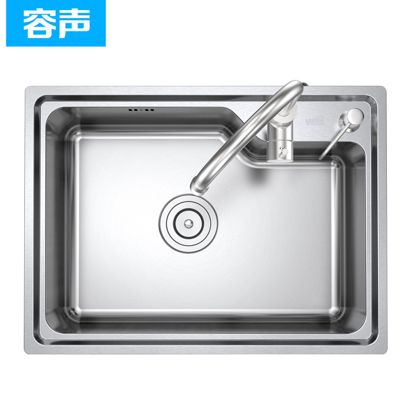 容声厨盆/水槽大单槽RS107D 银色