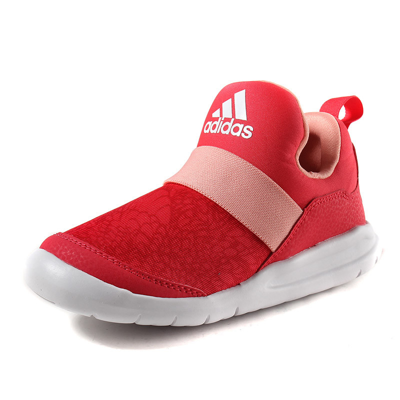 adidas阿迪达斯童17年新款女小童4-10岁低帮一脚蹬儿童鞋BY2106 红色 30码/适合脚长180mm