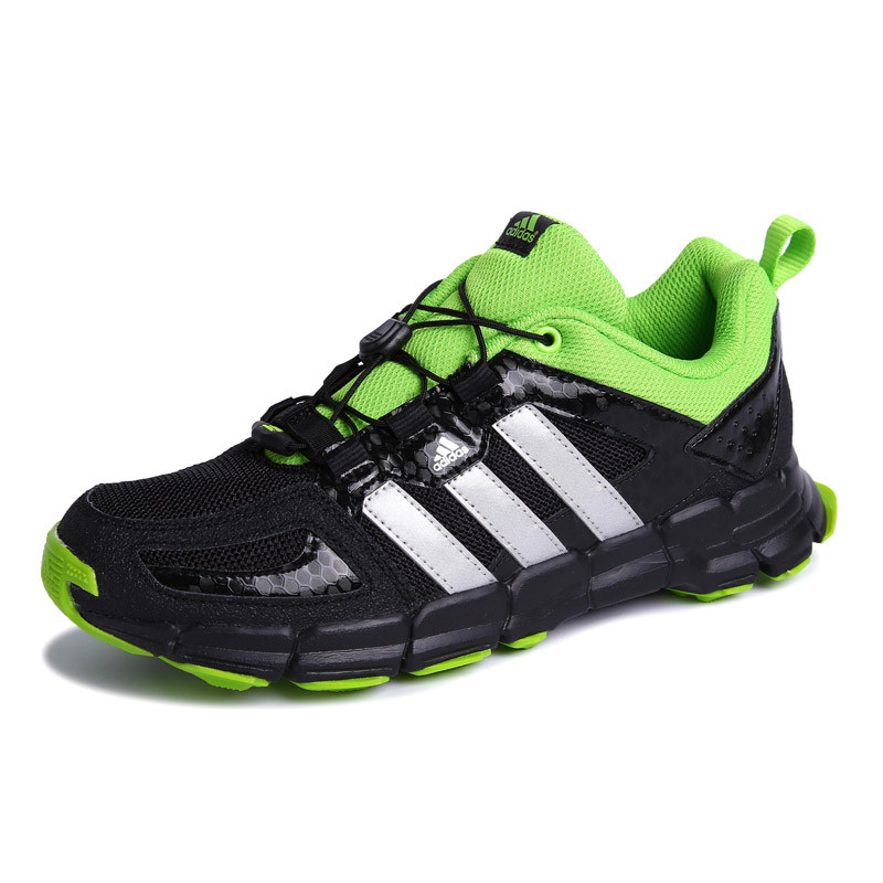 adidas阿迪达斯童2016年新款男小童4-10岁低帮自动系带跑步鞋BB554 绿色 39码/适合脚长240mm