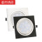 led嵌入式射灯格栅吊顶灯方形筒灯7.5单头天花灯15x15斗胆灯10*10 【拉丝银】12W暖12*12