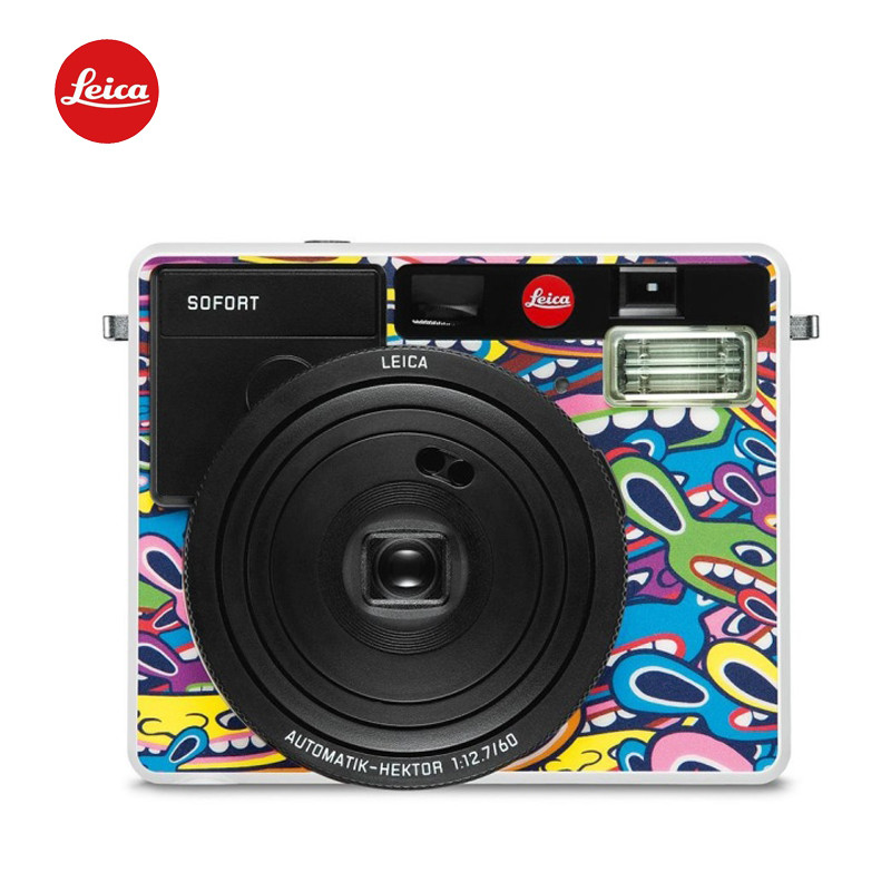 徕卡(Leica) SOFORT相机一次成像立拍立得相机 特别涂鸦版 内增肩带+彩色双包相纸