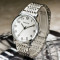 鹏志（PANGCHI）手表 进口2035机芯时尚商务男表 超清大数字钢带女士腕表2511 棕带金壳白面（男款）