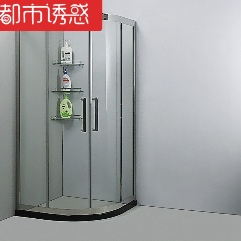 淋浴房隔断屏风简易客房方形加厚酒店宾馆改装卫浴间沐浴小户型寝8mm(120*120)石基不 8mm(100*80)左石基