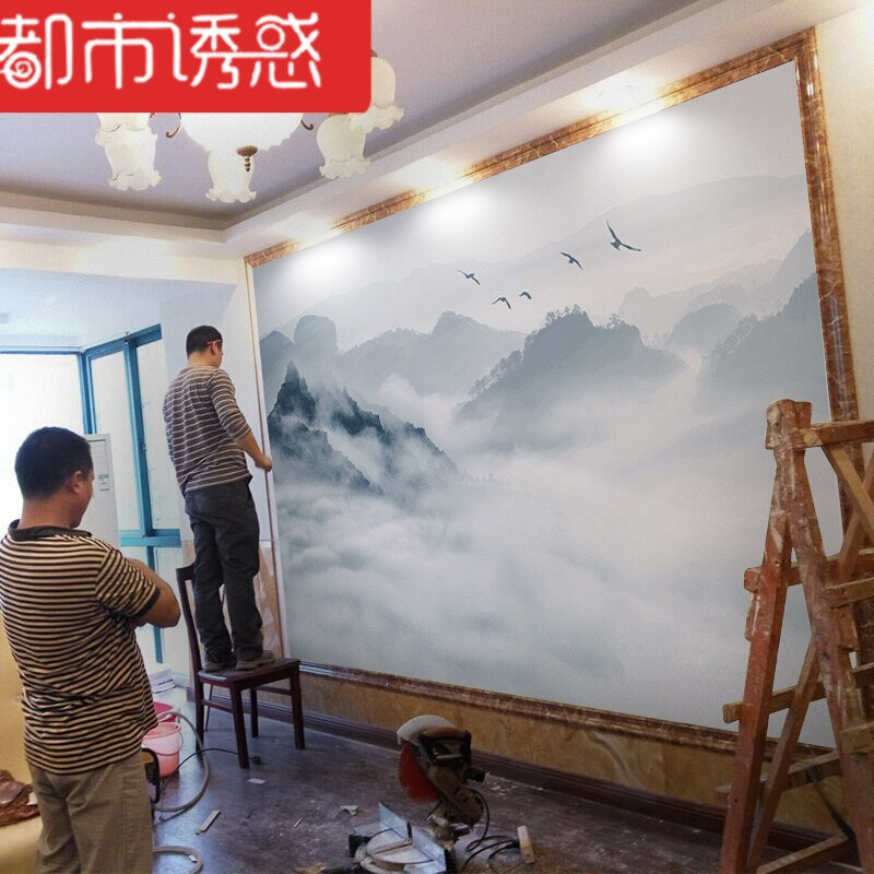 壁纸墙壁画中式8D个性洗手间素雅空间西餐厅酒吧柔韧性装饰品咖(无缝)5D立体uv工艺仅墙纸 (无缝)德国闪银纤维布