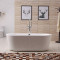 家用成人亚克力浴缸简易节水简约浴池洗手间用水环保耐用浴室冷热 &asymp1.3m 红白空缸+下水器