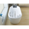 小户型多彩浴盆浴缸小型淋浴磨砂一体式热水普通欧式可配整体立式 &asymp1.4m 白色五件套(银)