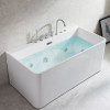 一体式浴缸嵌入式独立式靠枕洗手间水阀卫浴欧式洗澡盆保温小户型 &asymp1.7M 简约空缸