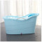 长浴桶洗澡桶儿童塑料保温家用浴盆沐浴桶加厚泡澡桶 682-加长蓝色