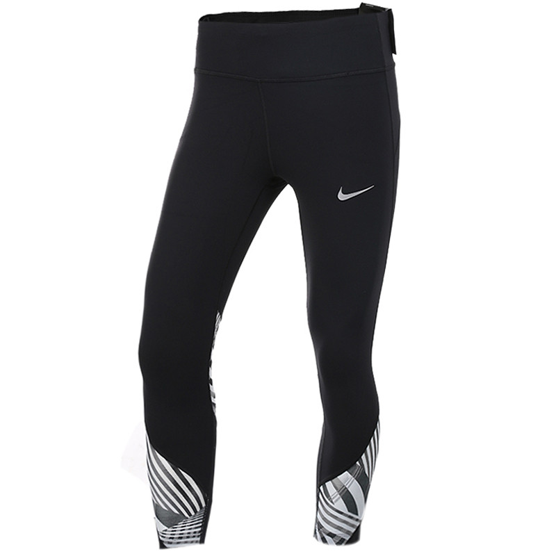 NIKE耐克女裤2017新款运动训练休闲透气中长裤打底裤855610-010 XL 855610-010
