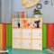 儿童简约玩具收纳架整理箱柜子带门书柜幼儿园置物架储物架格子柜_2 十六格带门