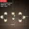 灯具北欧现代创意艺术客厅美式复古工业个性分子玻璃球魔豆吊灯D8100-21黄光 默认尺寸 D8100-10头白光