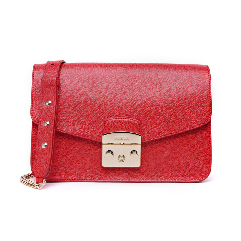 FURLA/芙拉女士新款单间斜跨小方包时尚红 红色