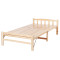 折叠床实木床单人午休床双人床儿童简易床1米小床1.2米家用木板床 第二代120cm环保清漆单床头