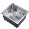不锈钢厨房大水槽大单槽吧台洗菜盆洗碗池台上台下阳台洗衣槽 3034单槽带提篮下水(384x344)