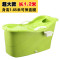 超大号浴桶洗澡桶儿童塑料浴盆木沐浴桶加厚浴缸泡澡桶白色加大1.2米+礼包 绿色加大1.2米+礼包