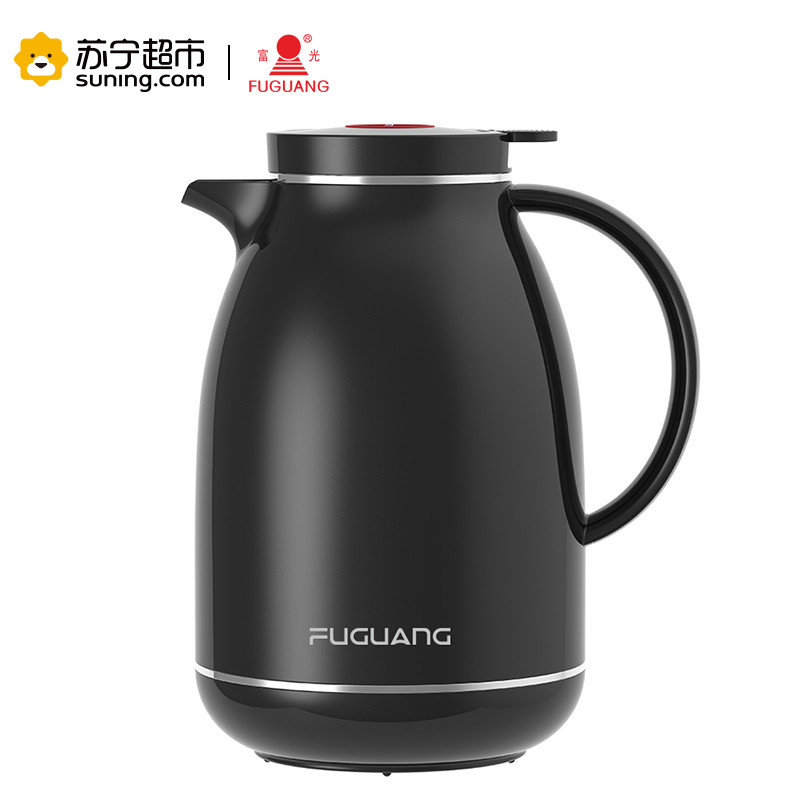 富光(FUGUANG)WFS1018-1500 1500ml欧式家用大容量保温水壶保温瓶玻璃内胆热水瓶暖水壶 黑色