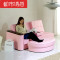 沙发床日式小户型多功能沙发床双人皮艺可折叠储物沙发床 皮艺粉色