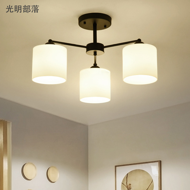 GMBL光明部落美式乡村客厅灯北欧led吸顶灯具现代简约卧室灯餐厅灯简欧房间灯欧式田园书房灯饰 3头配白光灯泡