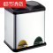 环保分类桶双桶6L30L48L60L脚踏不锈钢垃圾桶家用厨房单位大号z 60L双桶(红色)