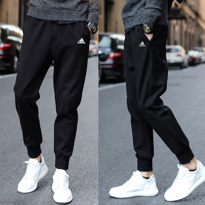 阿迪达斯adidas男裤冬季针织保暖收口小脚裤休闲长裤-BP8742 L BK7433