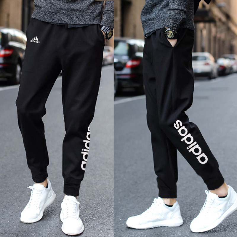 阿迪达斯adidas男裤冬季针织保暖收口小脚裤休闲长裤-BP8742 M BQ9090