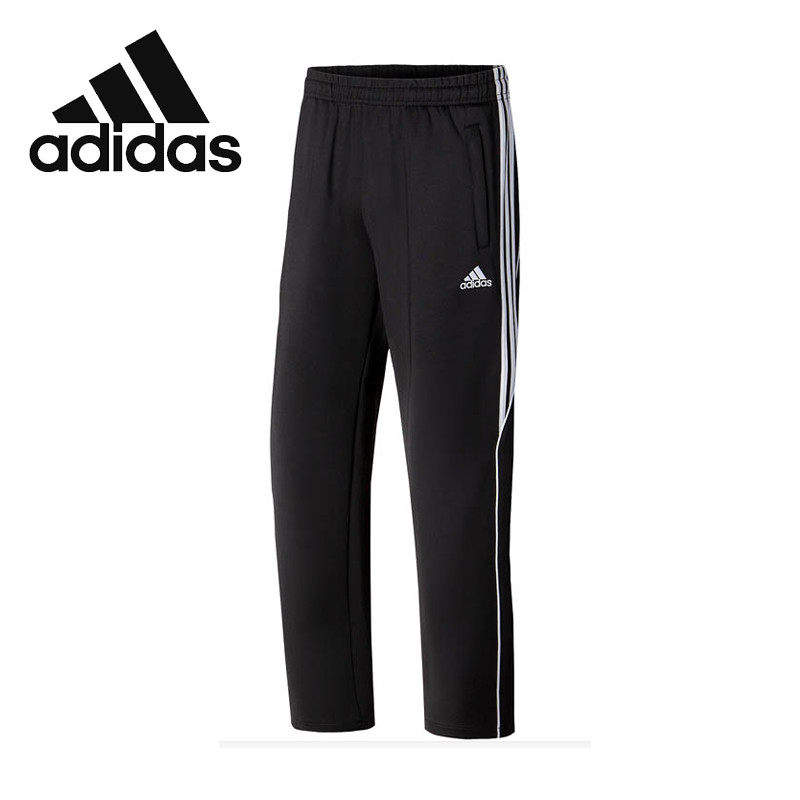 阿迪达斯2017秋季新款男装运动长裤休闲跑步针织裤 M 黑白半条纹(南韩丝)