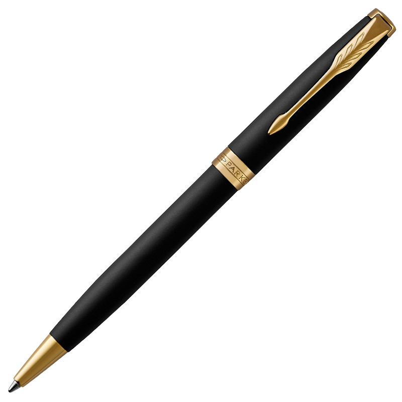 派克(PARKER)新品卓尔磨砂黑杆金夹原子笔