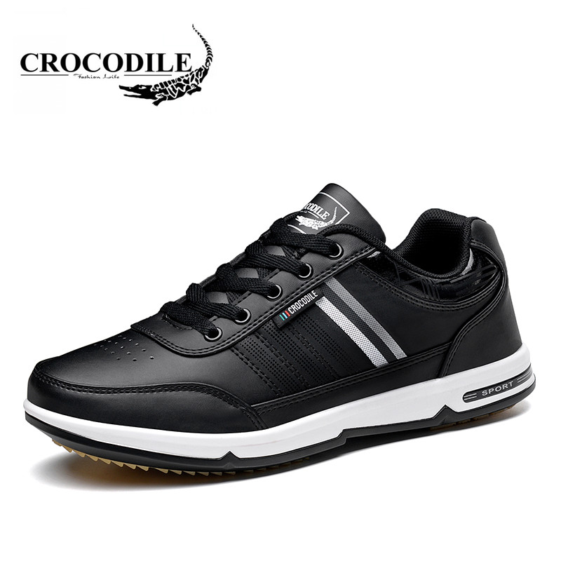 鳄鱼恤crocodile运动鞋男士潮流休闲跑步鞋百搭舒适男鞋02079黑色43码