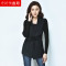 逸阳羊毛时尚气质针织衫外套职业开衫长袖 L A01（黑色）