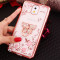 三星note3指环壳印花n9009保护套n9002潮女n9008v软壳n9005手机壳 粉开屏孔雀-玫瑰金