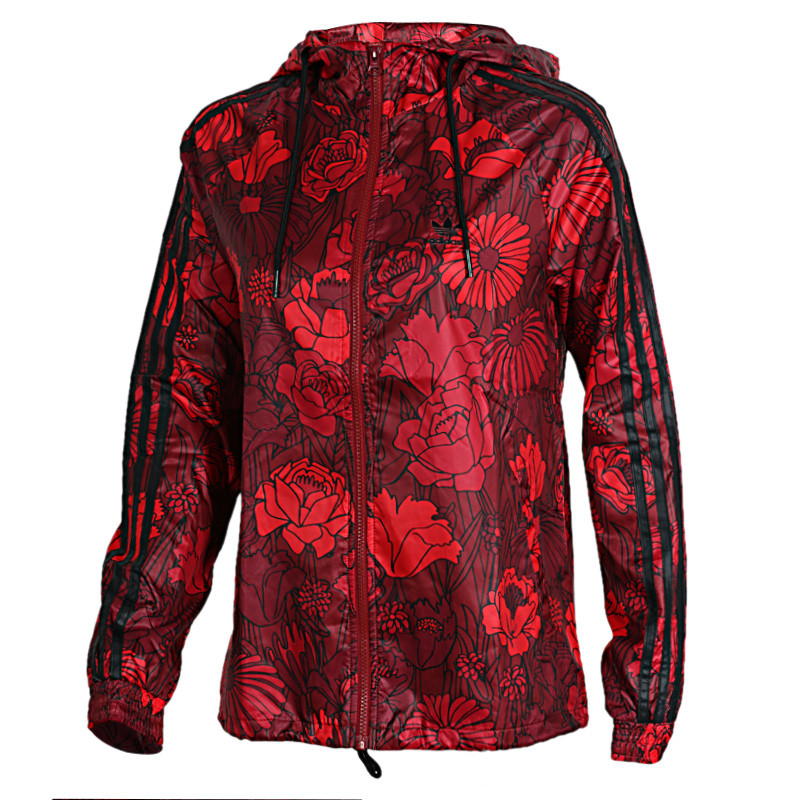 阿迪达斯三叶草女秋新款梭织透气防风夹克运动休闲外套-AY7965 L AY7965