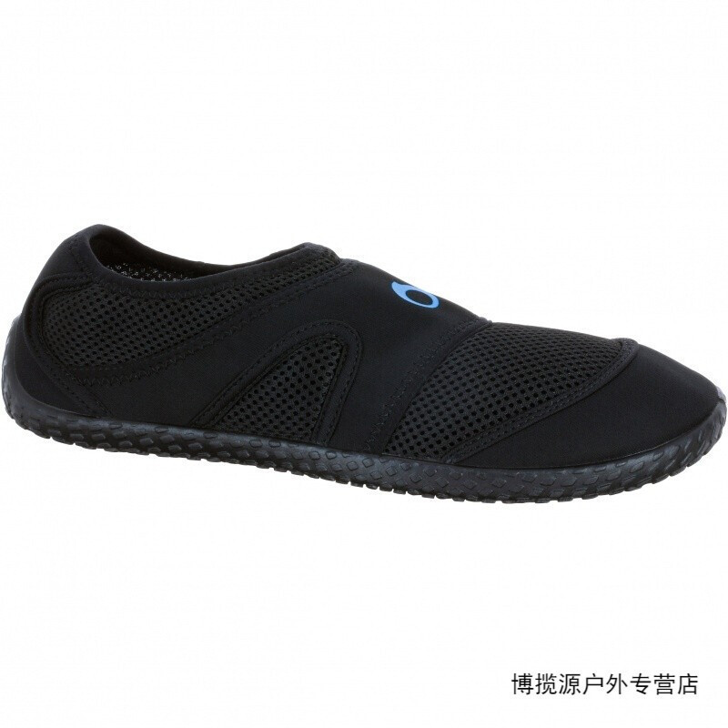 户外男女涉水鞋儿童溯溪速干鞋夏季两栖透气防滑_2 黑面黑底 鞋码为34-35