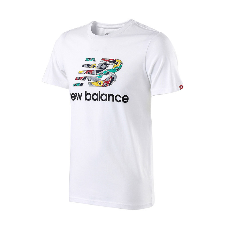 New Balance/NB男装短袖T恤2018新款圆领运动休闲上衣AMT81572 XXL 白色
