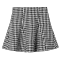 洛诗琳2017秋季新款女简约时尚优雅黑白千鸟格修身呢子A摆半身裙 S 千鸟格