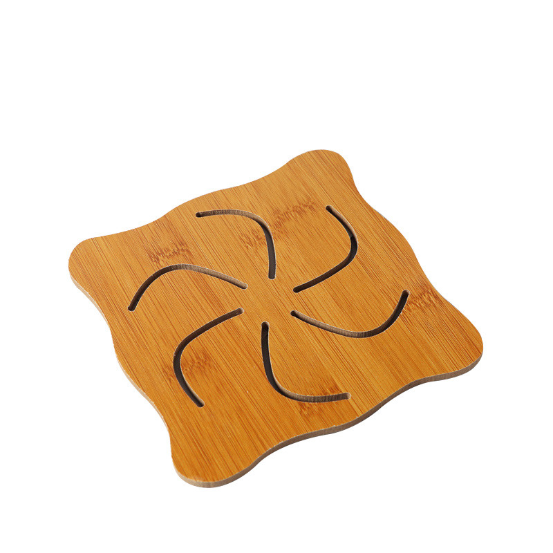 LICHEN 创意镂空木质餐垫杯垫隔热垫厨房餐桌垫防烫餐盘垫碗垫锅垫菊形垫