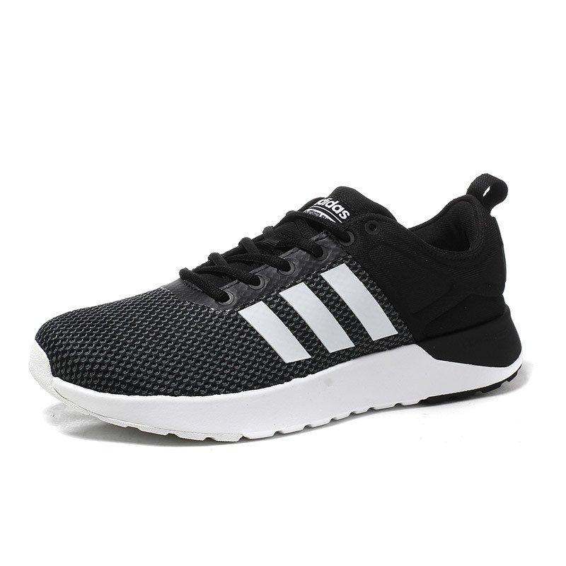 adidas阿迪达斯NEO男子休闲鞋2017年新款cloudfoam跑步鞋BB9763 黑色 42.5码
