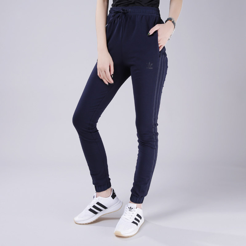 adidas阿迪达斯三叶草女子运动长裤2017新款针织休闲运动服BR9346 30 蓝色