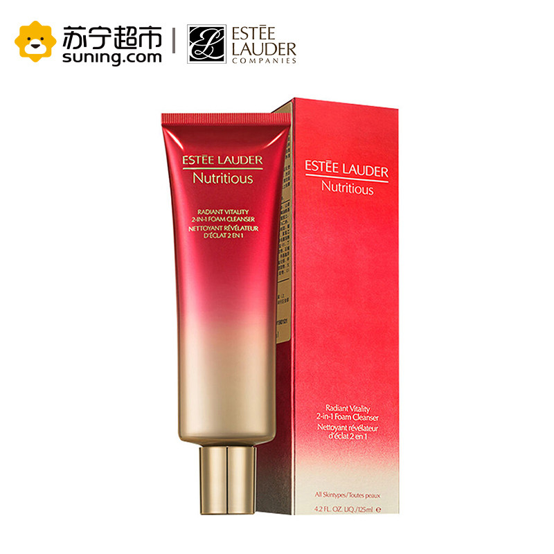 【苏宁超市】雅诗兰黛(Estee Lauder)鲜活焕采泡沫洁面乳 红石榴洁面125ml