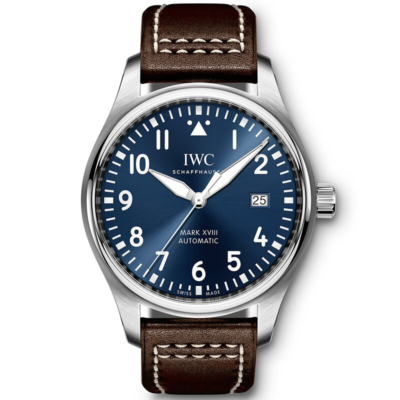 万国(IWC) 手表飞行员系列机械男女表（中性款）IW324007 蓝盘皮带