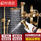 仿古花洒套装全铜水龙头欧式全铜仿古花洒淋浴复古水龙头8038定制 6221恒温方形花洒