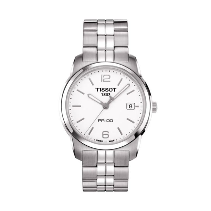 天梭(TISSOT)PR100系列经典时尚休闲商务石英钢带男表T049.410.11.017.00 银色
