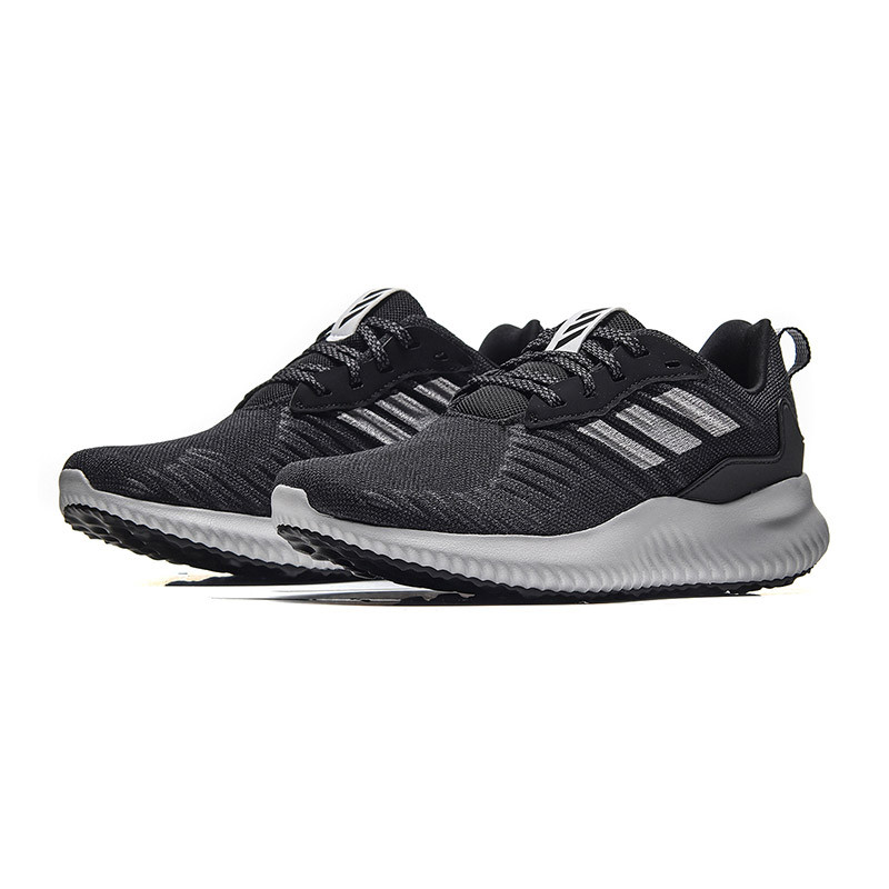 adidas阿迪达斯女子跑步鞋2018新款缓震跑步减震橡胶底休闲运动鞋CG4745 黑色 36.5码