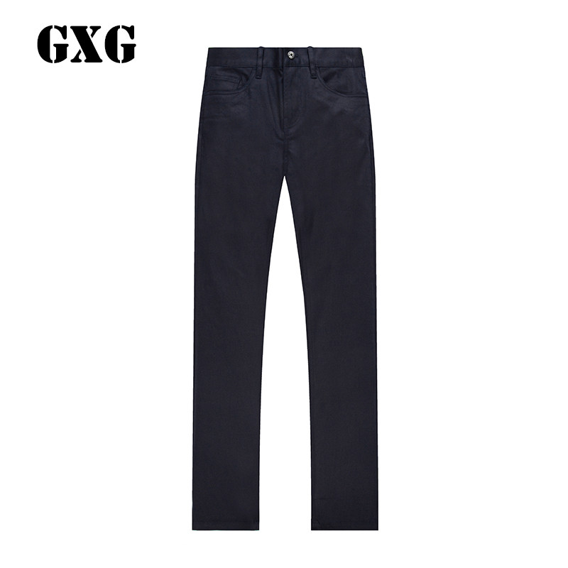 GXG休闲裤男装春季都市时尚男士藏青色休闲长裤#61202472 175/L 藏青色