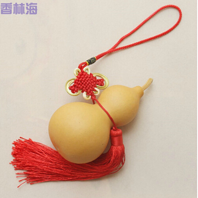洋子（YangZi）大小中号天然风水葫芦挂件大码葫芦摆件汽车葫芦挂件镇宅_1 45cm左右带龙头